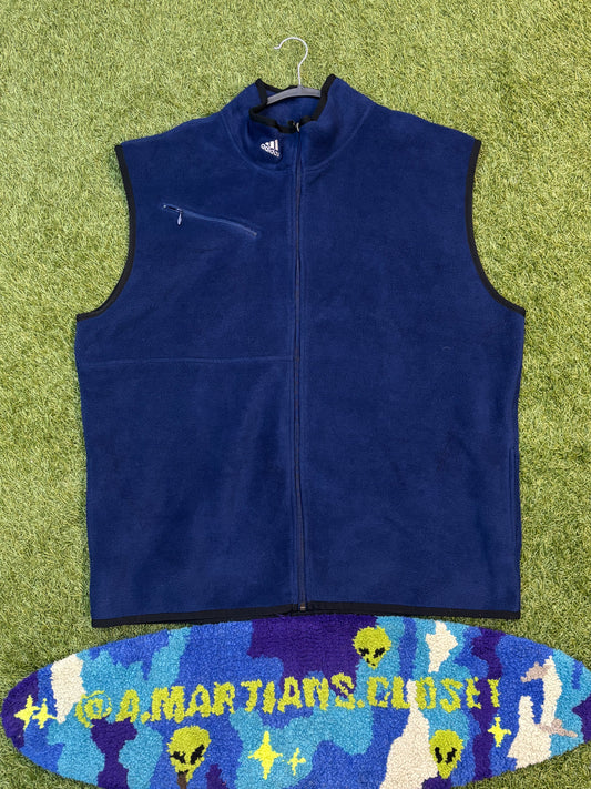 Vintage Fleece Adidas Zipper Vest