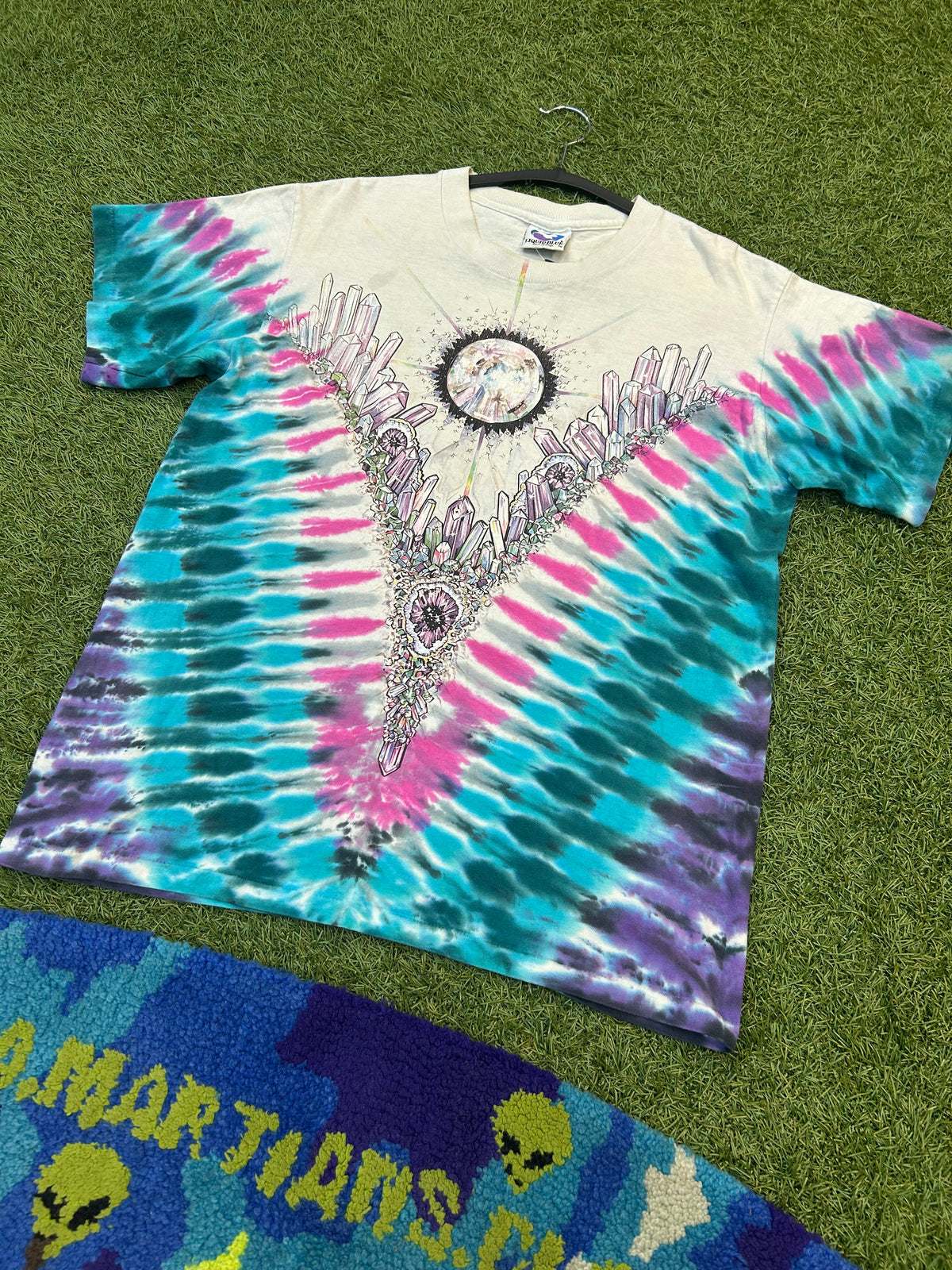 Vintage 90s Liquid Blue Crystals Tee