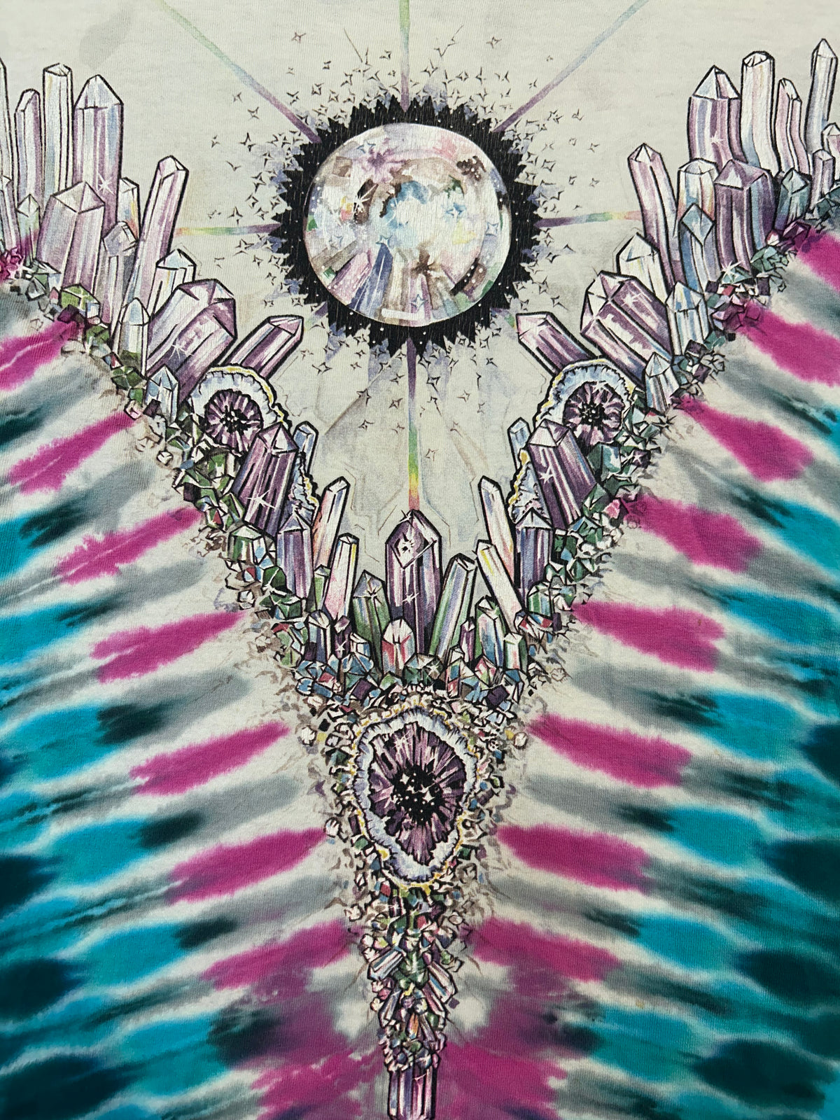 Vintage 90s Liquid Blue Crystals Tee