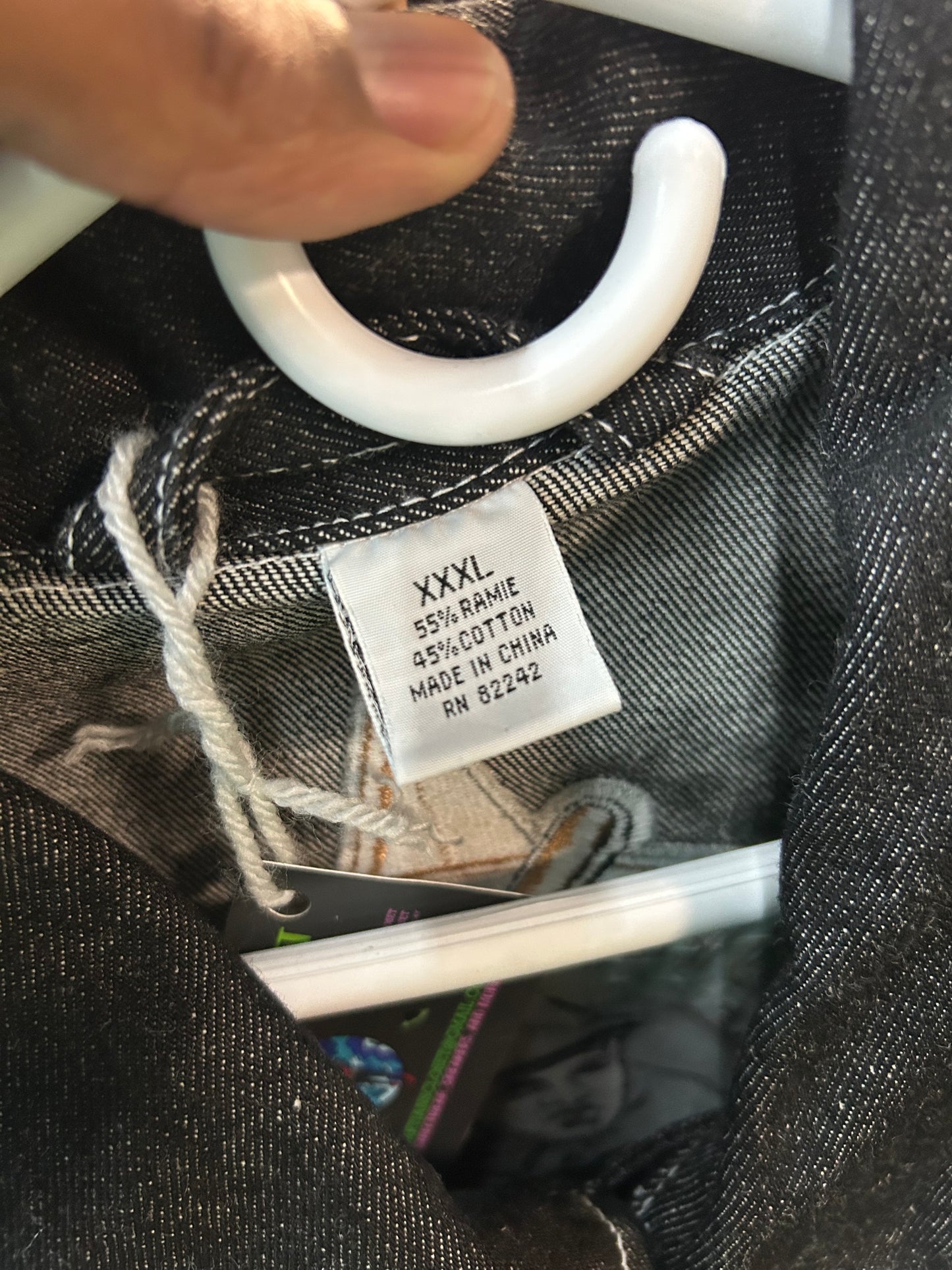 Y2K NLBM Black Denim Embroidered Jacket+Denim Jeans