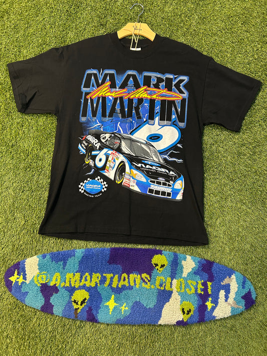 Vintage 90s Mark Martin Viagra #6 NASCAR Front and Back Hit Tee