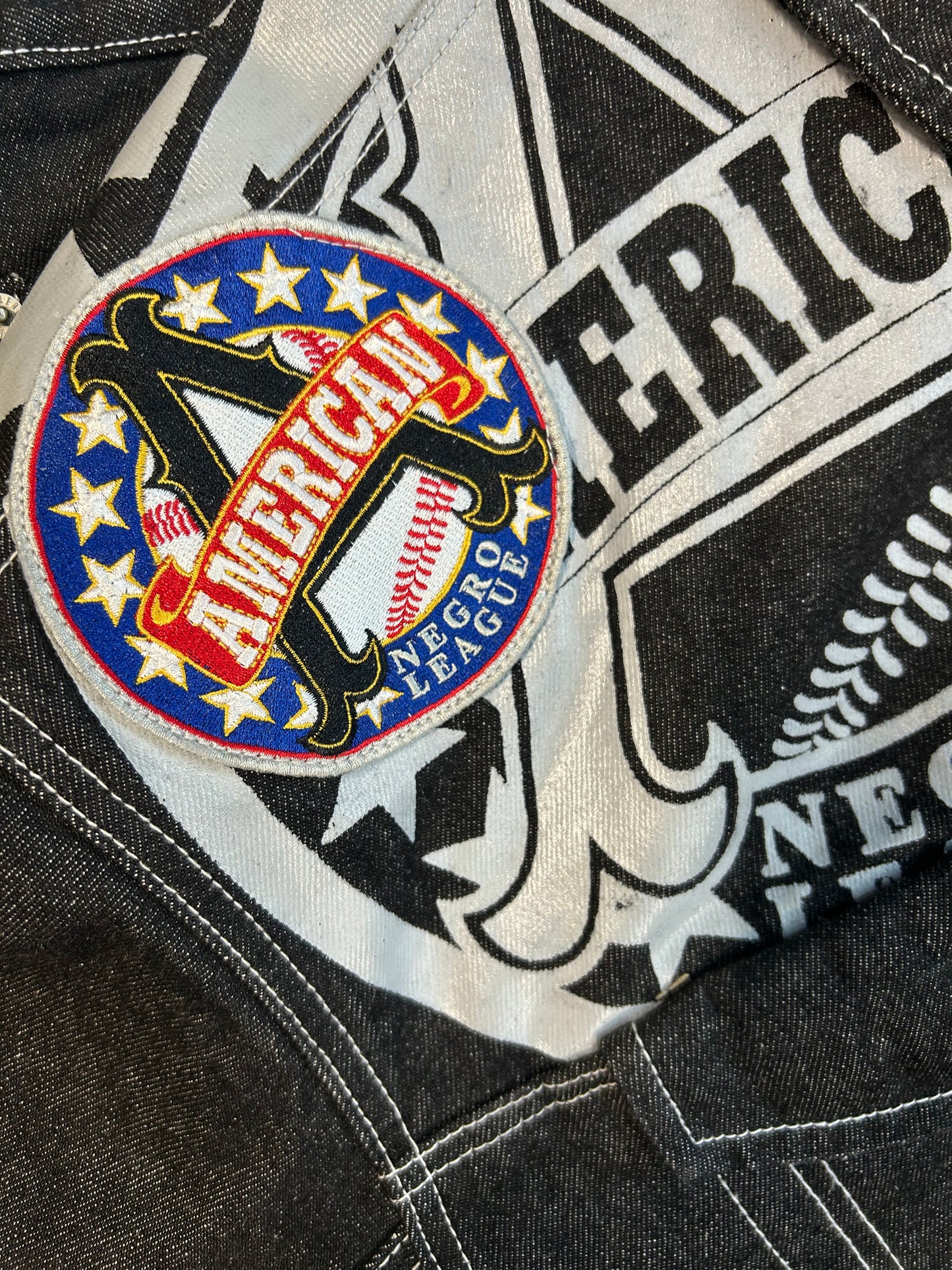 Y2K NLBM Black Denim Embroidered Jacket+Denim Jeans