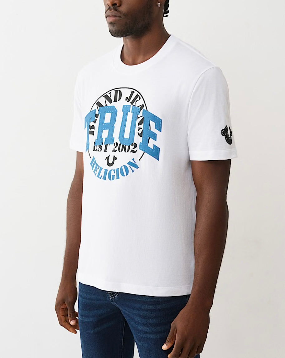 True Religion Logo Stitch Appliqué Tee