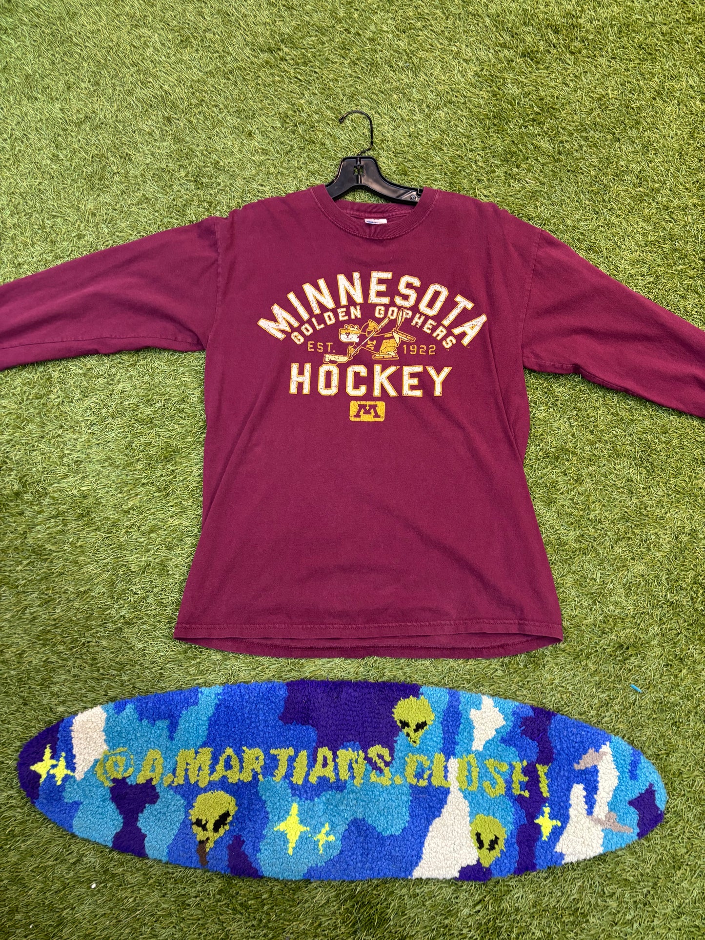 Vintage Maroon Champion Golden Gophers Hockey Long Sleeve Tee