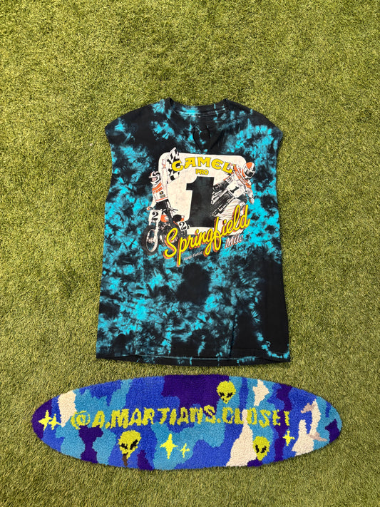 Y2K Tiedye Camel Springfield Motor Racing V-Neck tank