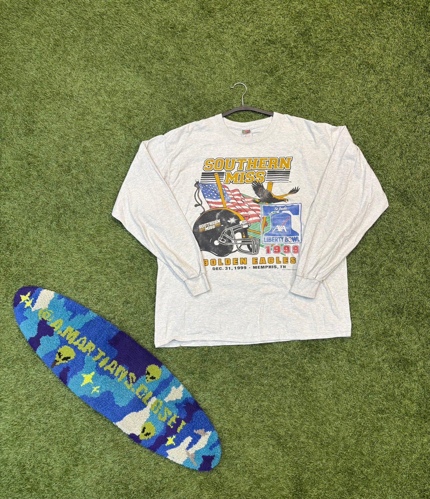 Vintage 1999 Southern Miss Golden Eagle Liberty Bowl Long Sleeve Tee