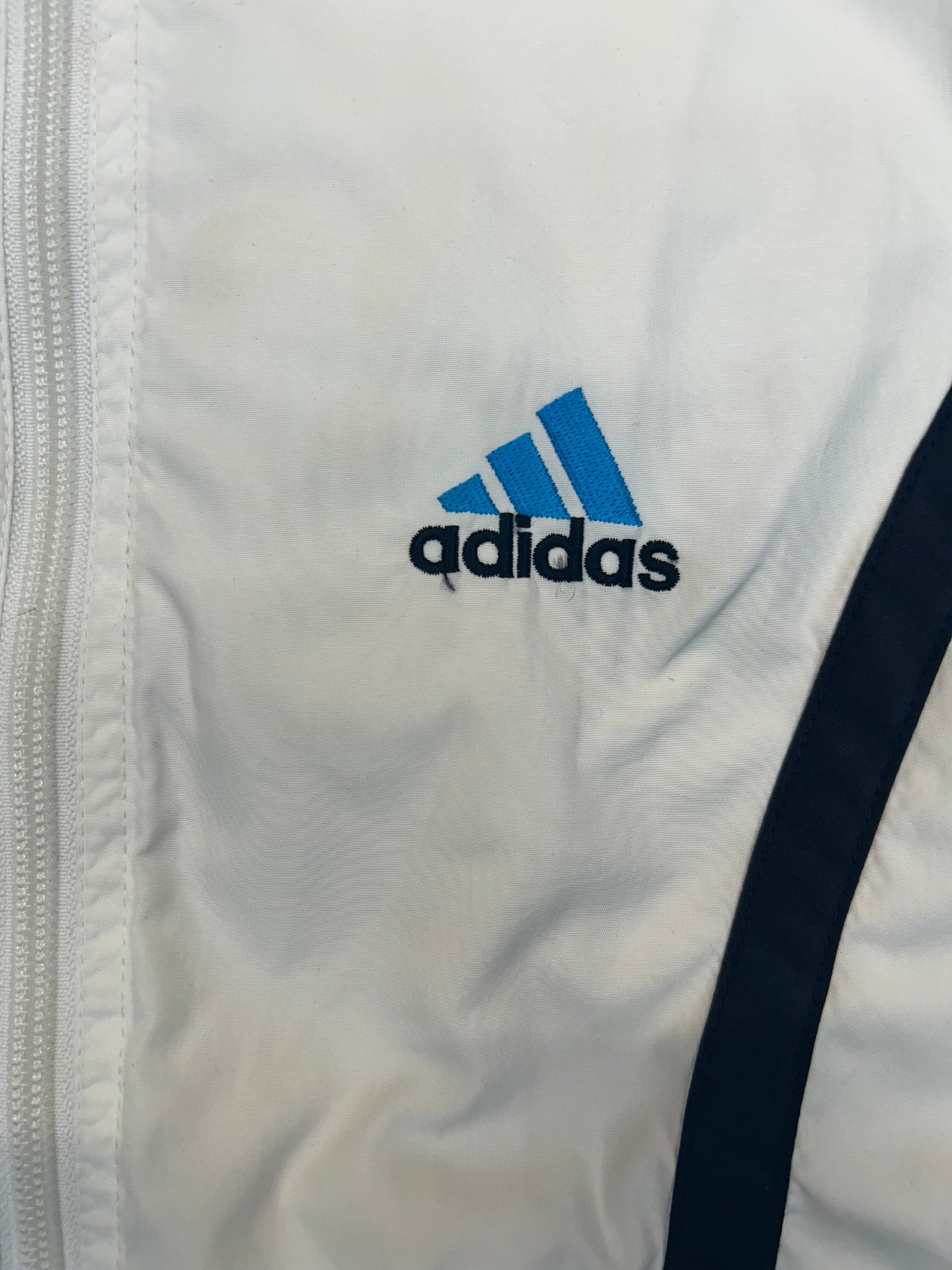 Vintage Adidas Track Jacket Blue and Black Stripe