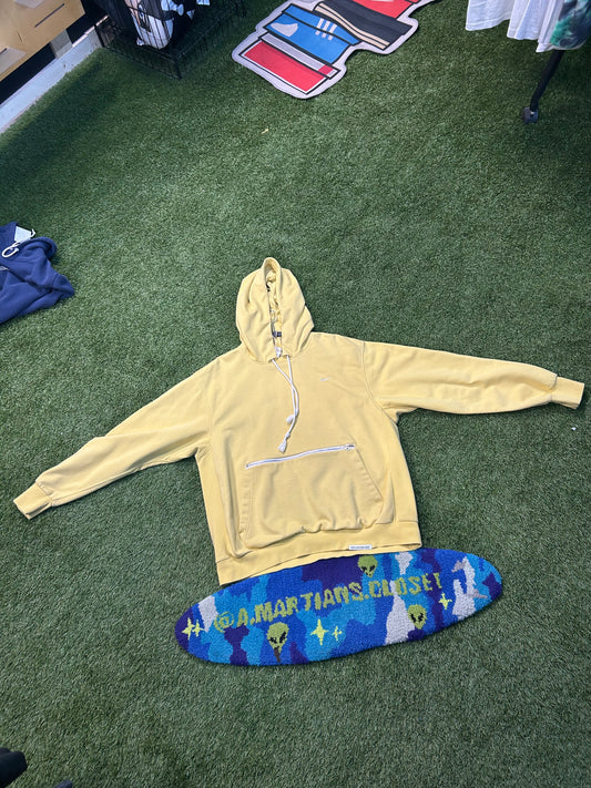 Y2K Yellow Nike Dri-FitHoodie W/Zipper Pocket