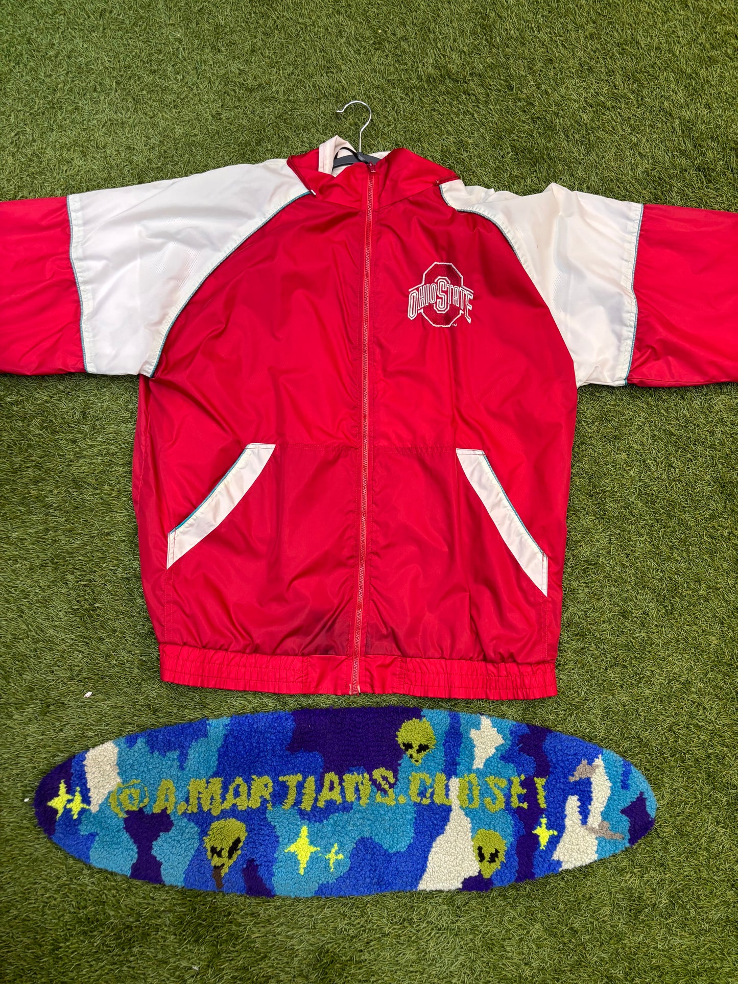 Vintage Red & White Starter Ohio State Windbreaker 90’s Jacket