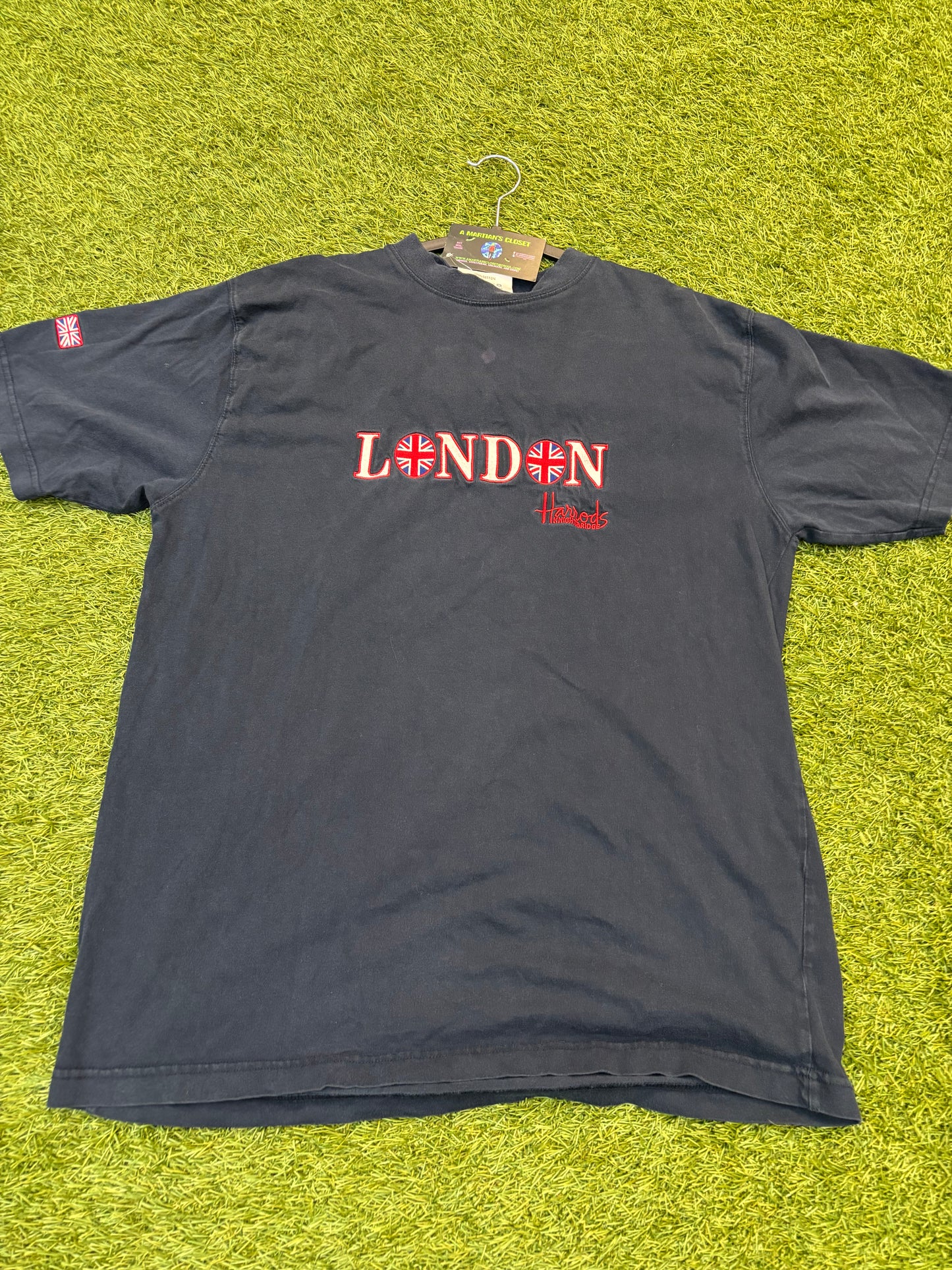 Vintage Navy Blue Harrods London Tee
