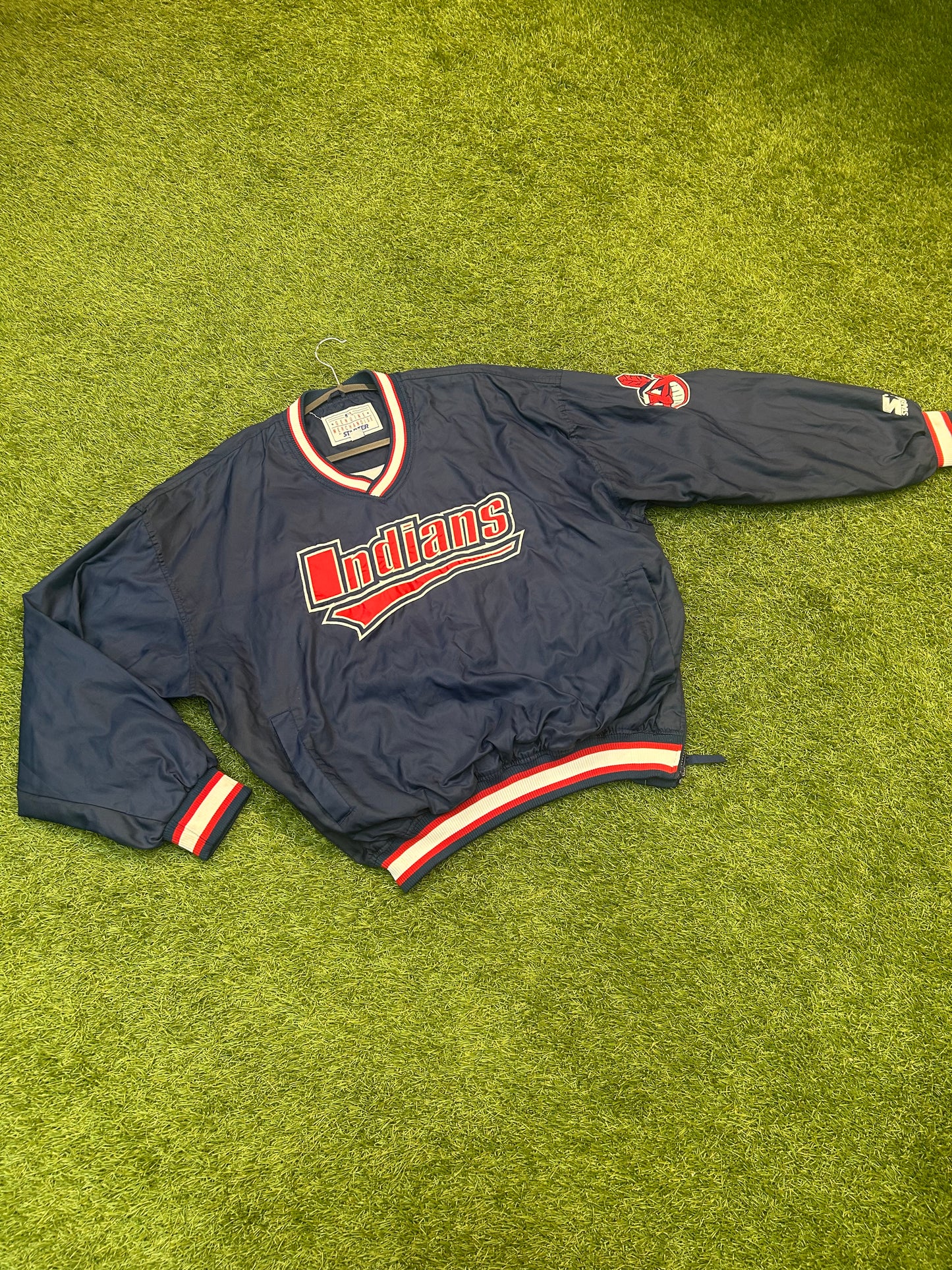 Vintage Starter Cleveland Indians Pullover W/Pockets