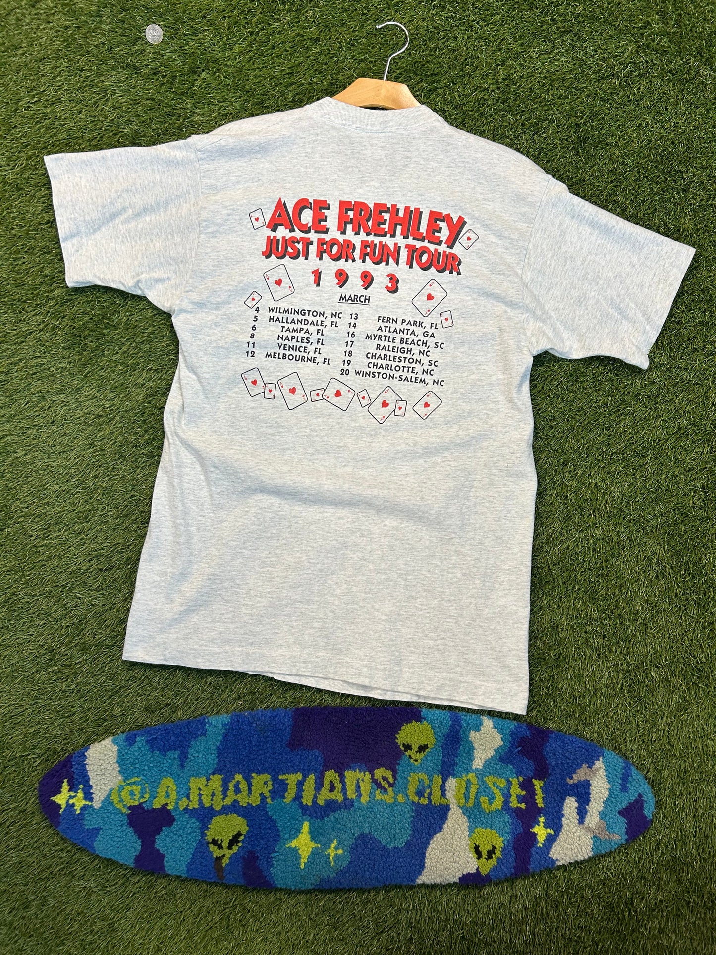 Vintage 1993 Ace Freshley Just 4 Fun Tour Tee