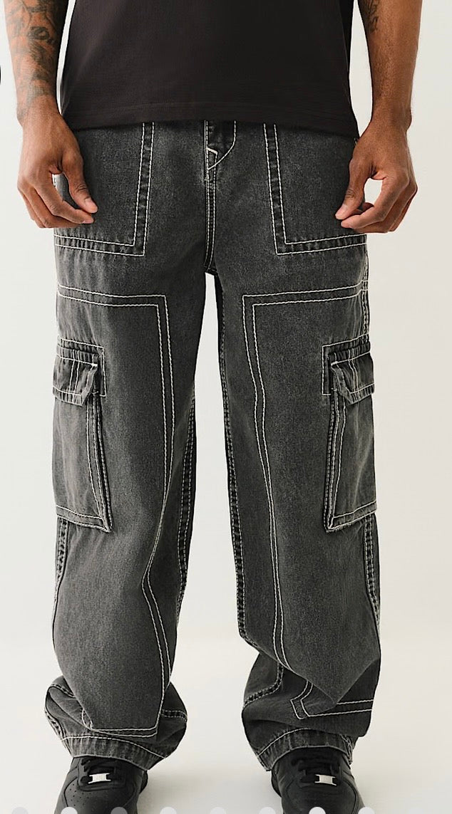 True Religion Baggy Big T Cargo Jeans