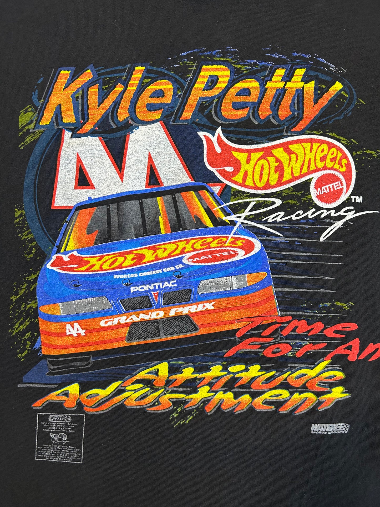 Vintage 1998 Kyle Petty Time For An Attitude Adjustment Race Tee