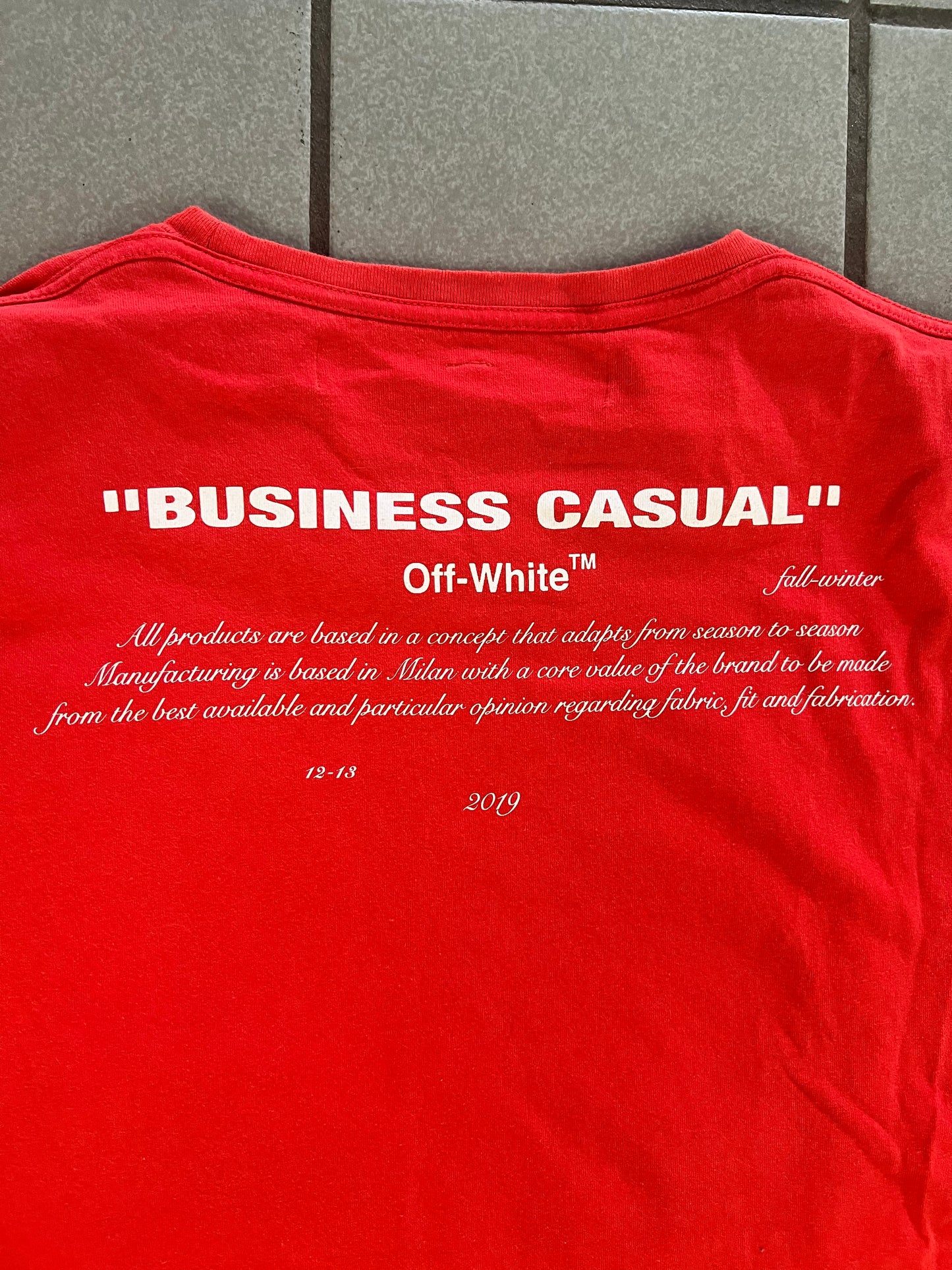 OFF-WHITE “Business Casual” Tee