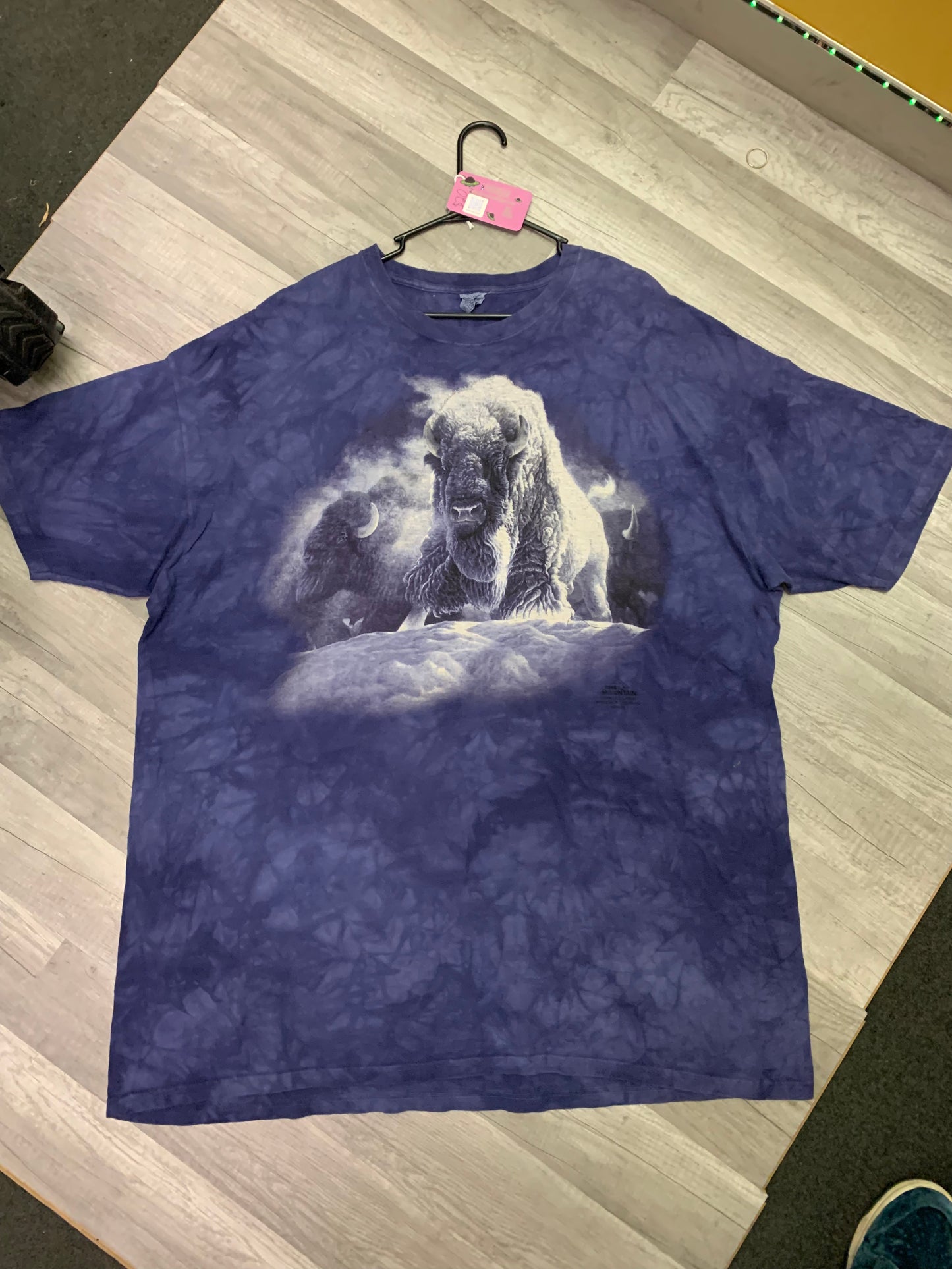 Vintage Style Buffalo Tie Dye Purple Tee