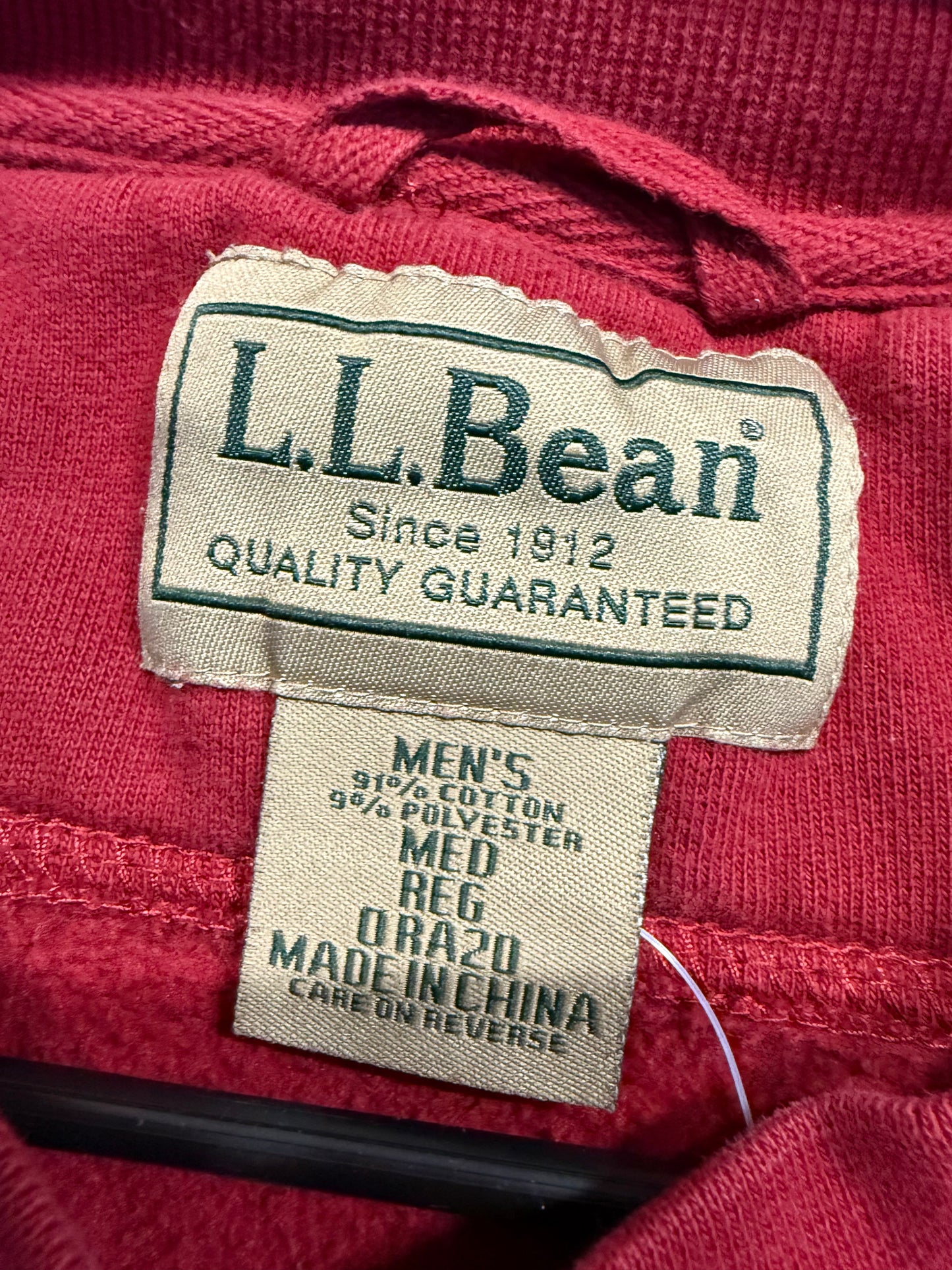 LL Bean Burgundy Crewneck