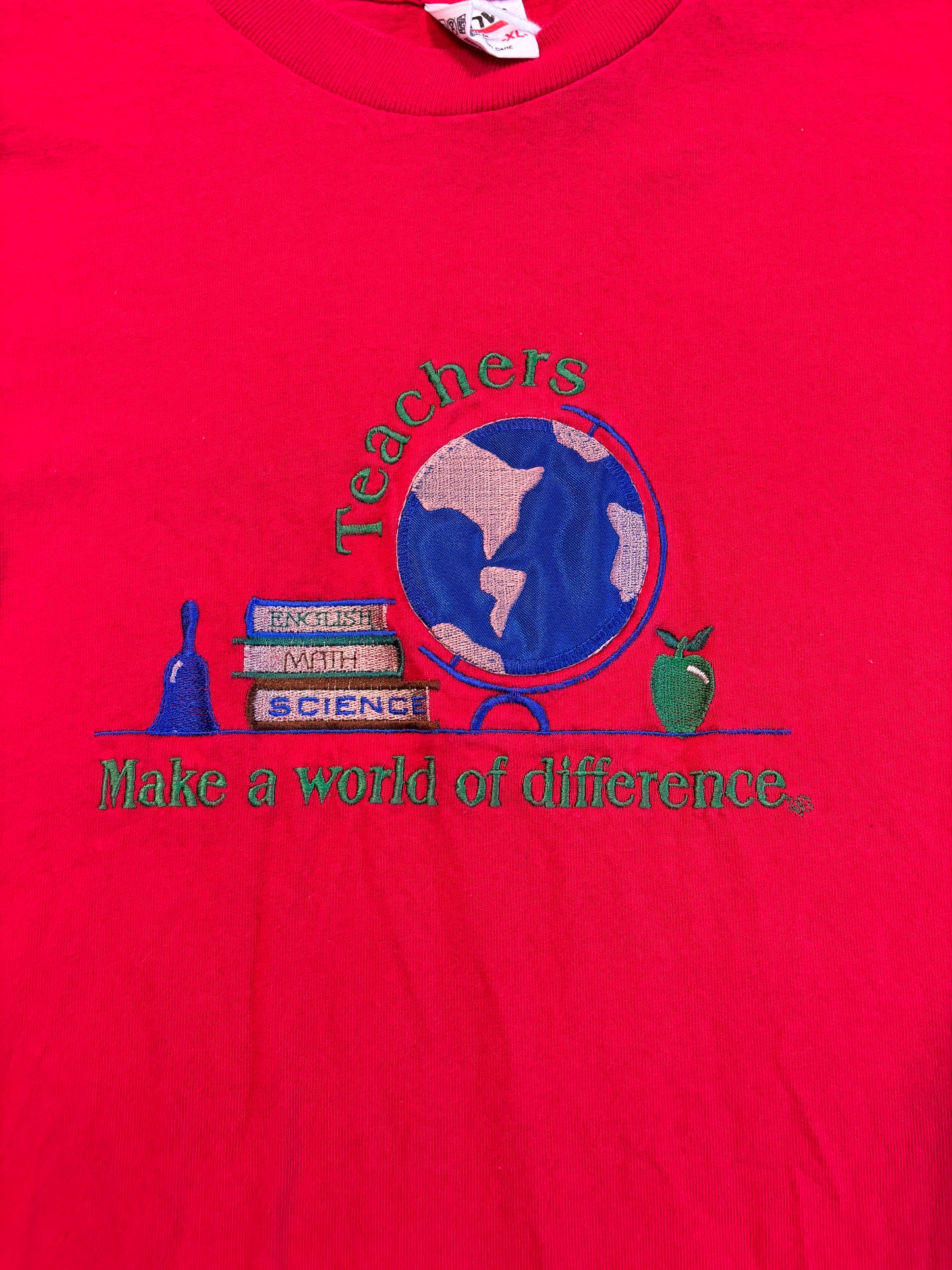 Vintage 90s Anvil Tag Teachers Make A World Of Difference Tee