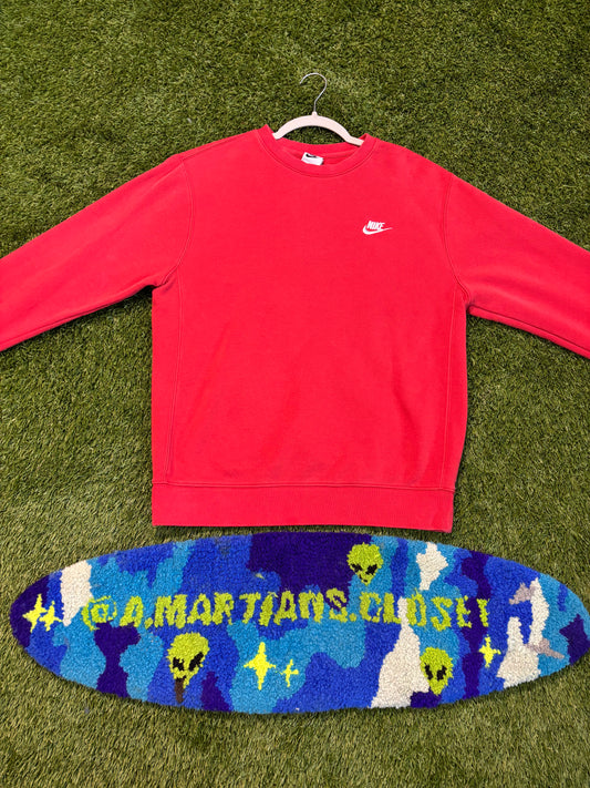 Y2K Plain Red Nike Crewneck