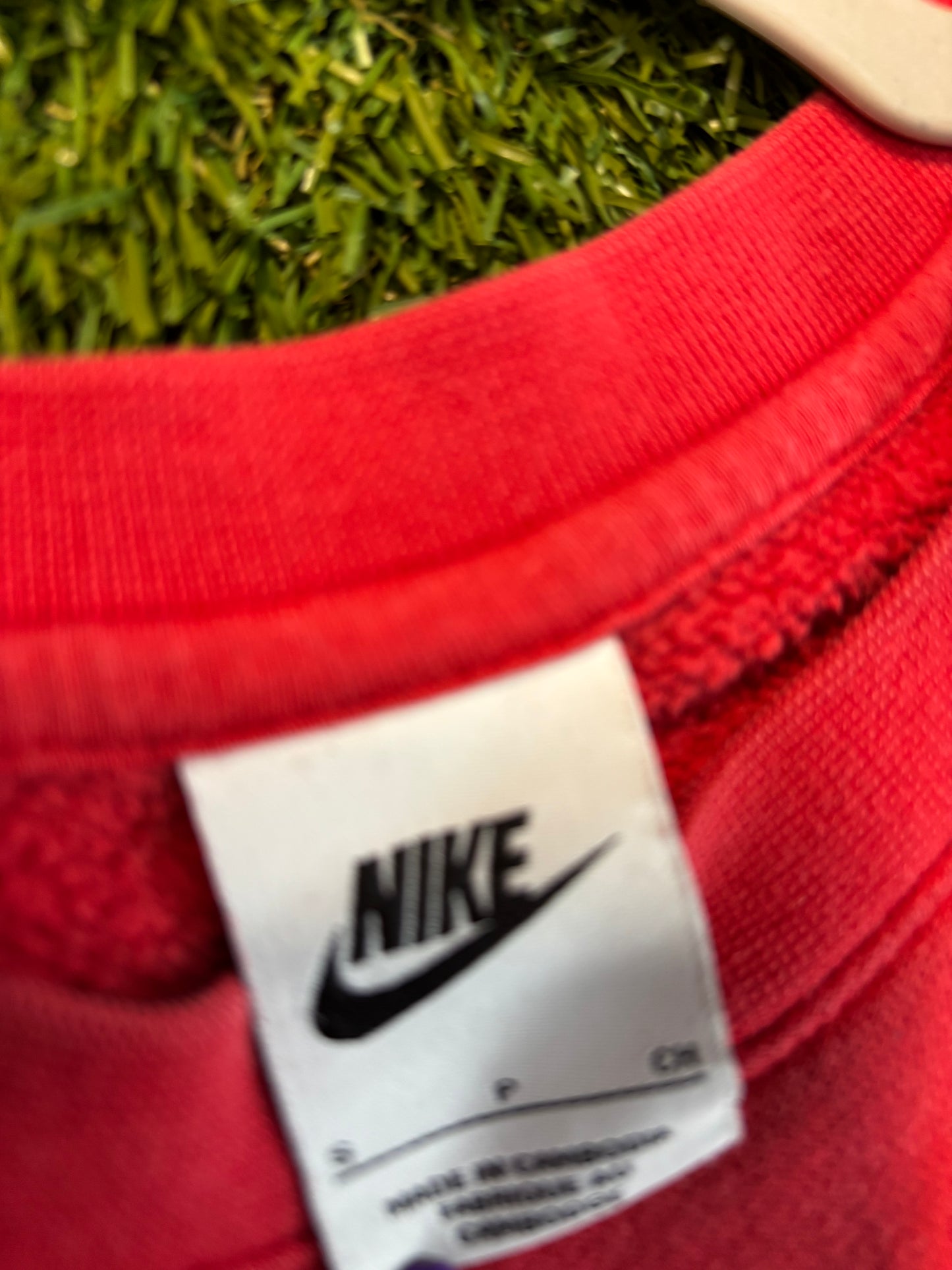 Y2K Plain Red Nike Crewneck