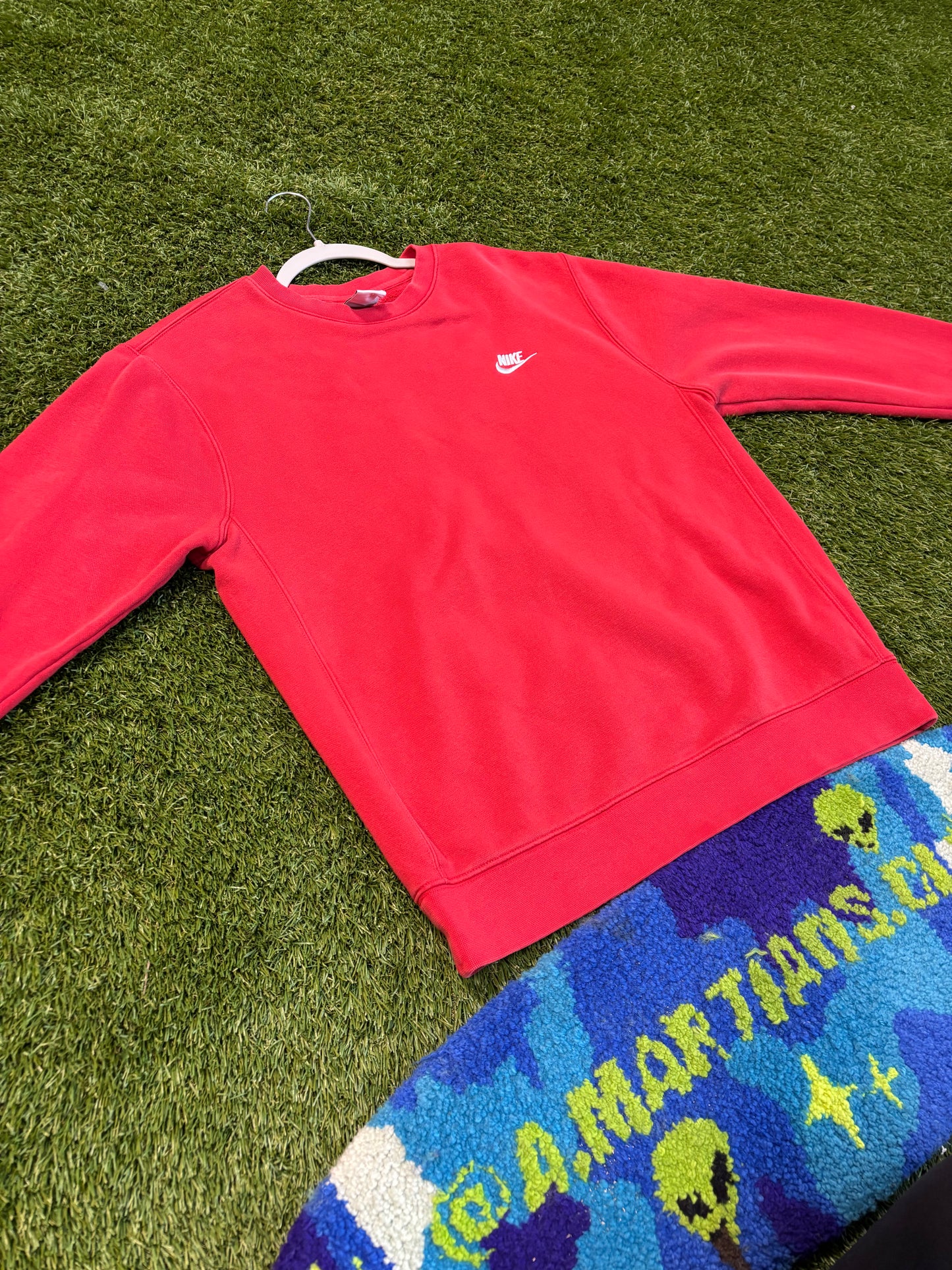 Y2K Plain Red Nike Crewneck