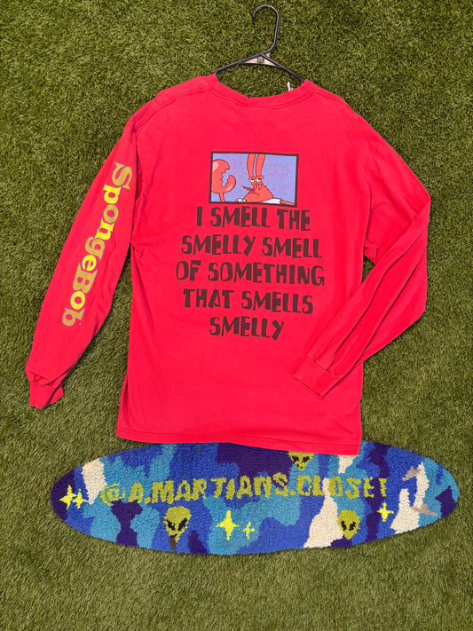 Vintage SpongeBob Mr. Krabs Smelly Smells Long Sleeve Shirt