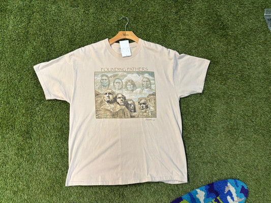 Vintage Founding Fathers Native American TShirt Short Sleeve