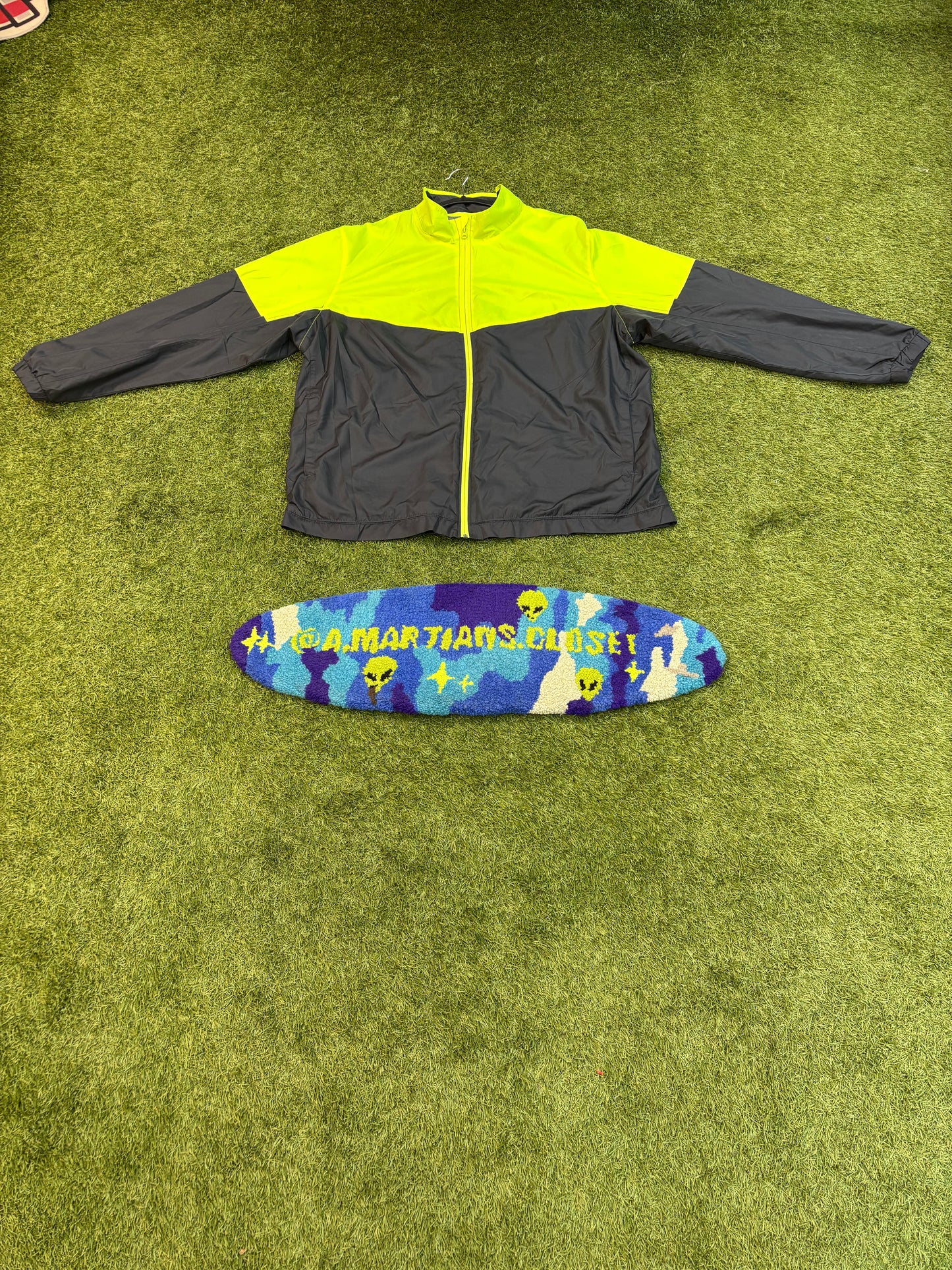 Y2K STARTER HIGHLIGHTER GREY DUOTONE WINDBREAKER