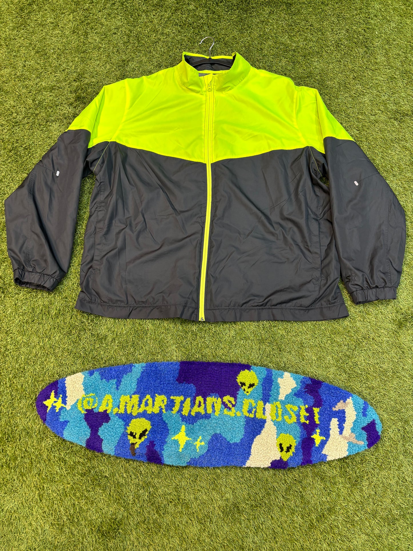 Y2K STARTER HIGHLIGHTER GREY DUOTONE WINDBREAKER