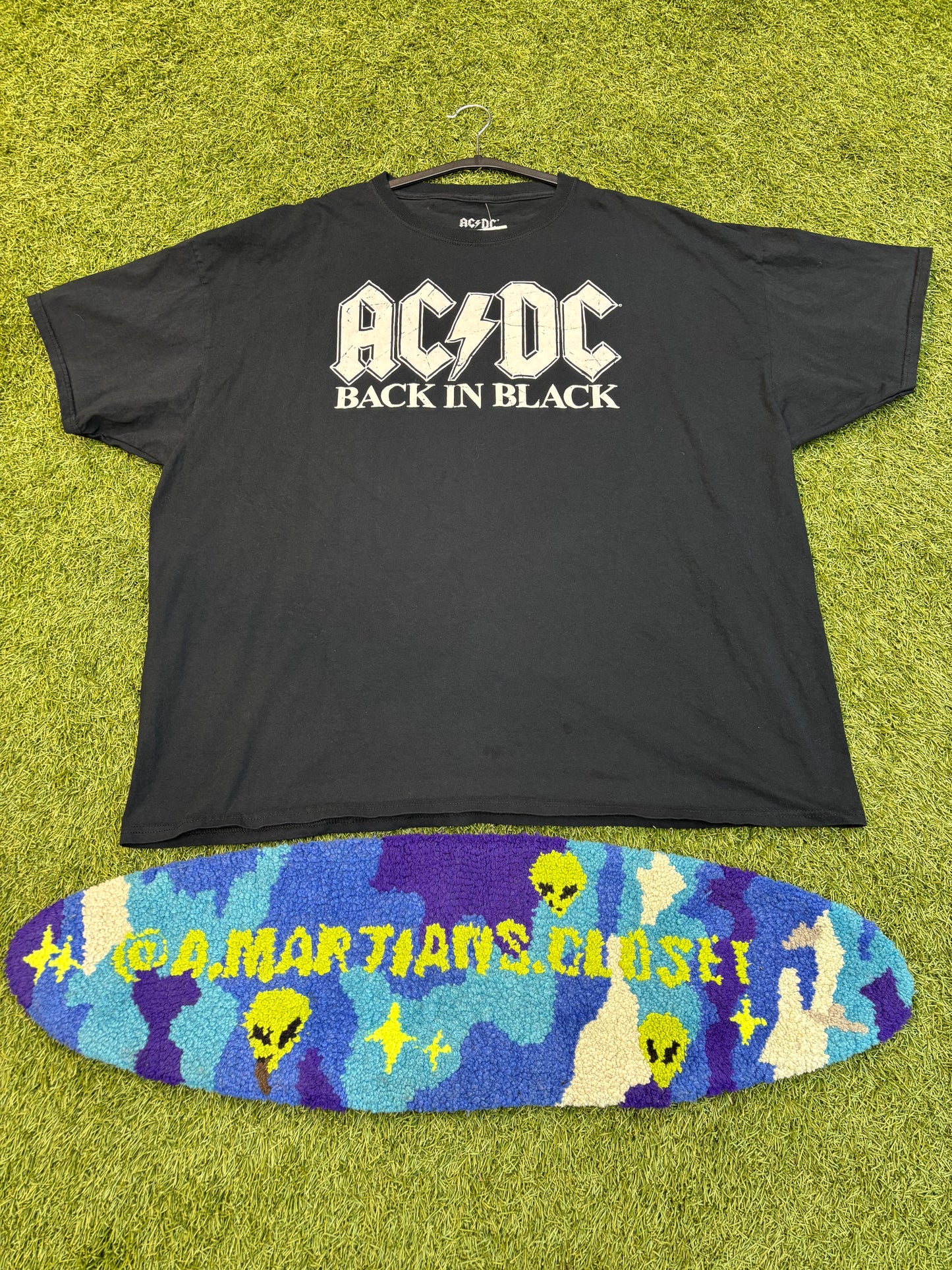New Age/Reprint AC/DC “Back in Black” Plain B&W Tee