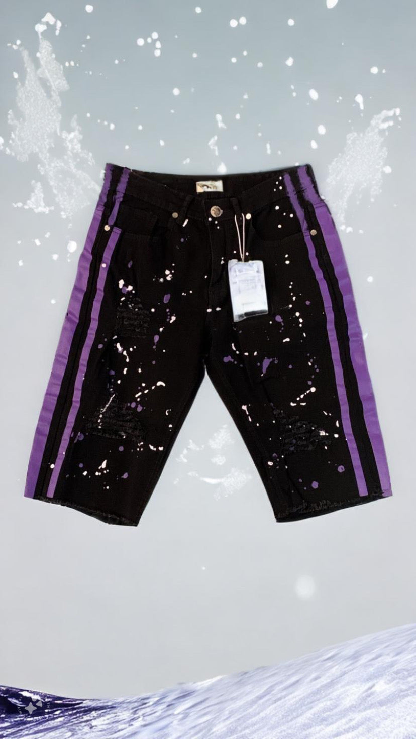 Purple Splatter Shorts