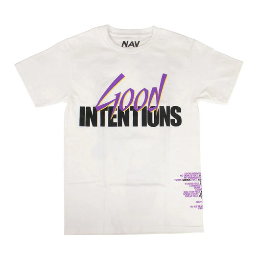 Vlone X Nav Vlone Good Intentions Tee White