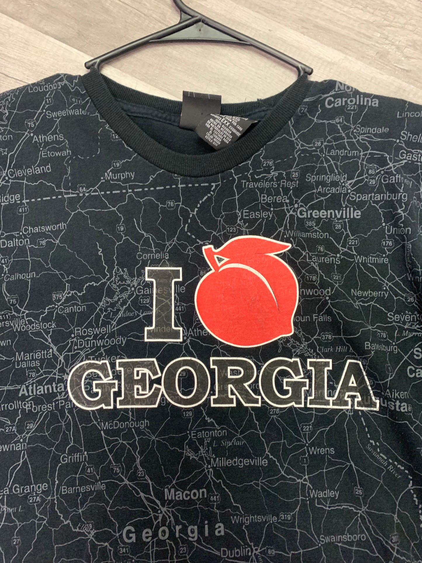 I 🍑 Georgia Graphic Map Tee Black