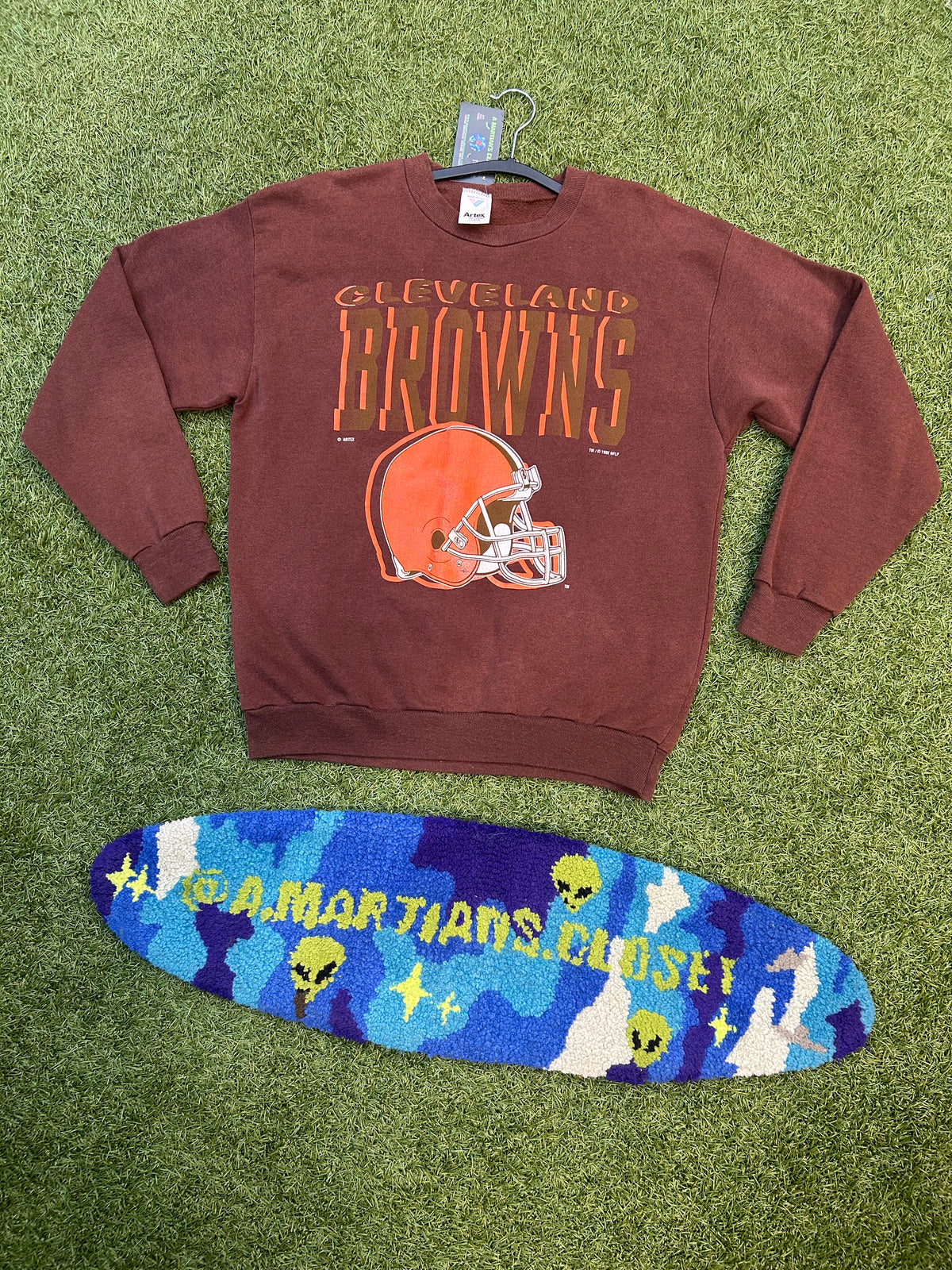Vintage 1992 Cleveland Browns 3D Logo Crewneck