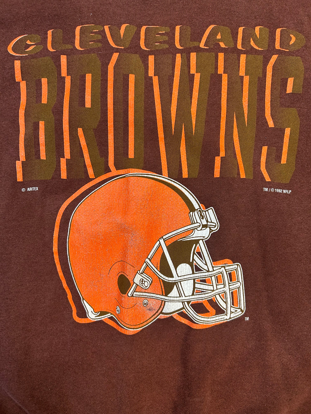 Vintage 1992 Cleveland Browns 3D Logo Crewneck