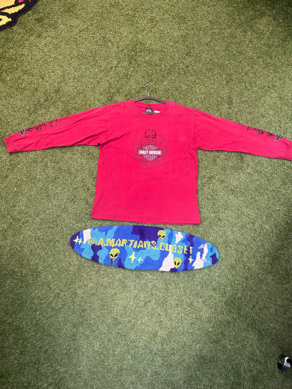 Y2K Harley Davidson Florida Long Sleeve Skull Hit Tee