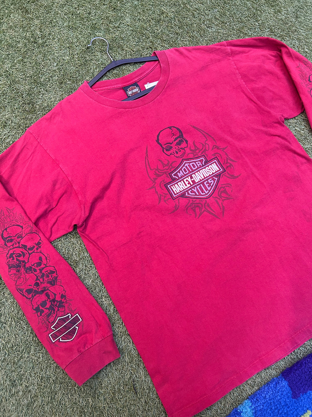 Y2K Harley Davidson Florida Long Sleeve Skull Hit Tee