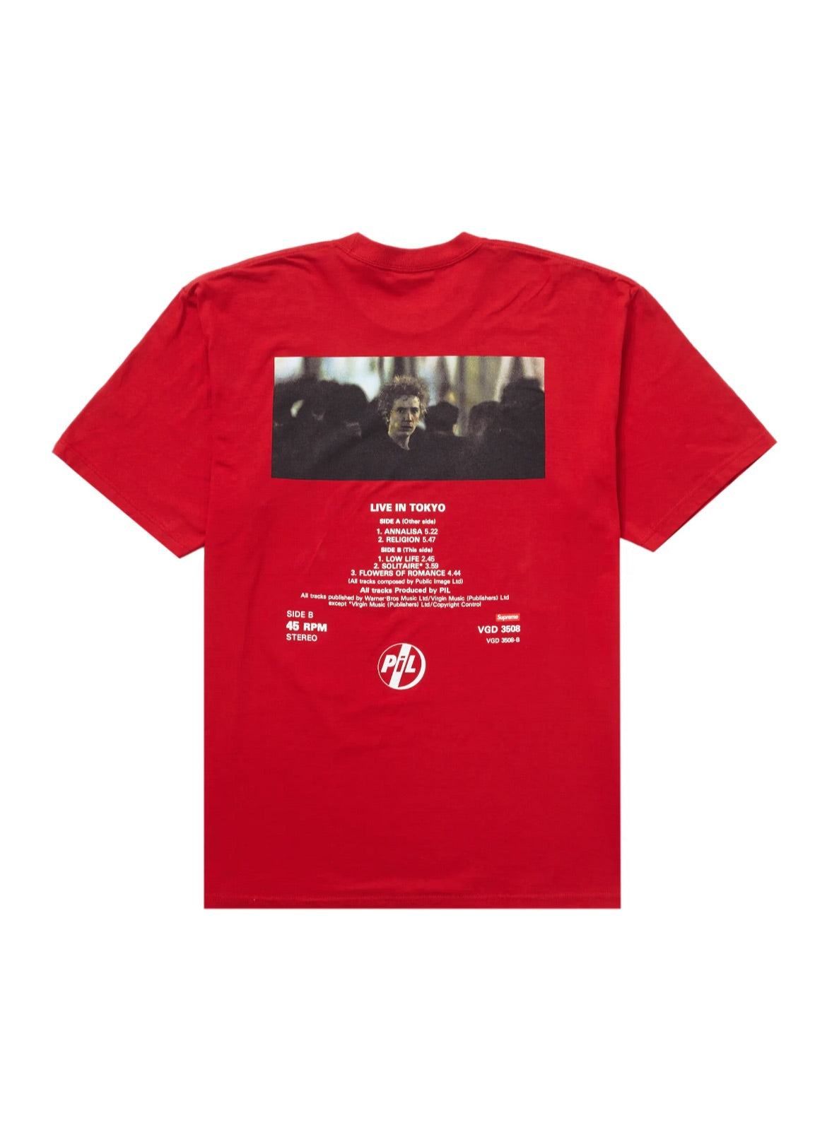 Supreme Pil Live In Tokyo Tee